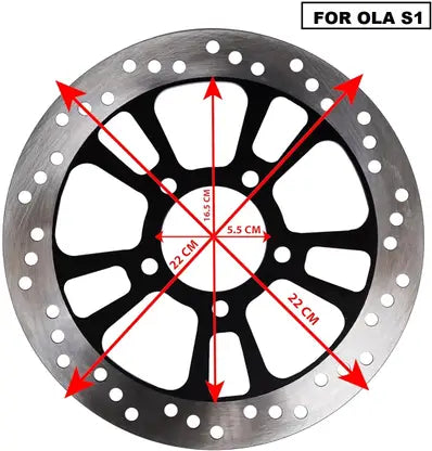 Motorcycle rotor with measurement markings for OLA S1 model
