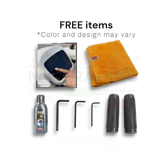 Ola S1/S1 Pro GEN1 Safety Guard Front & Rear STEEL (Chrome) With Free 5 Items