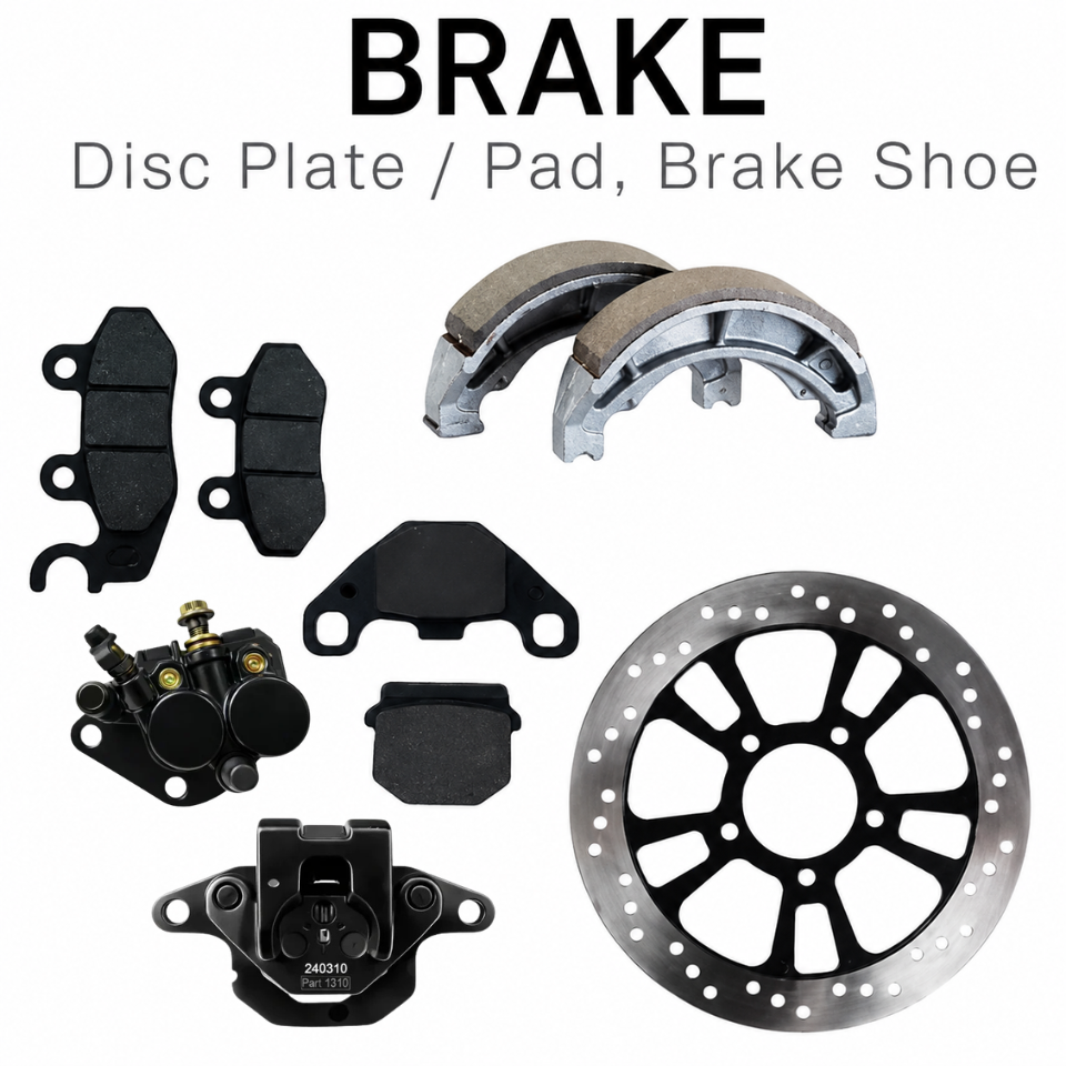 Caliper, Brake Pad, Disc Plate, Brake Shoe