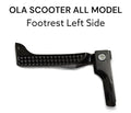 Black scooter footrest on a white background with text indicating model compatibility.