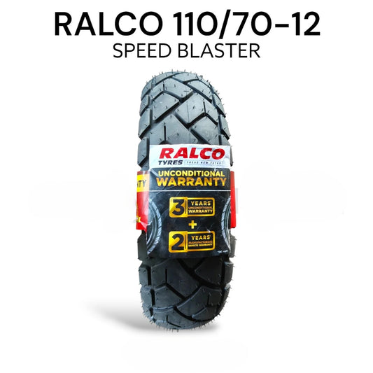 Ralco tyre with 'Speed Blaster' branding on a white background