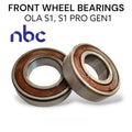 Two front wheel bearings with 'nbc' logo and text on a white background