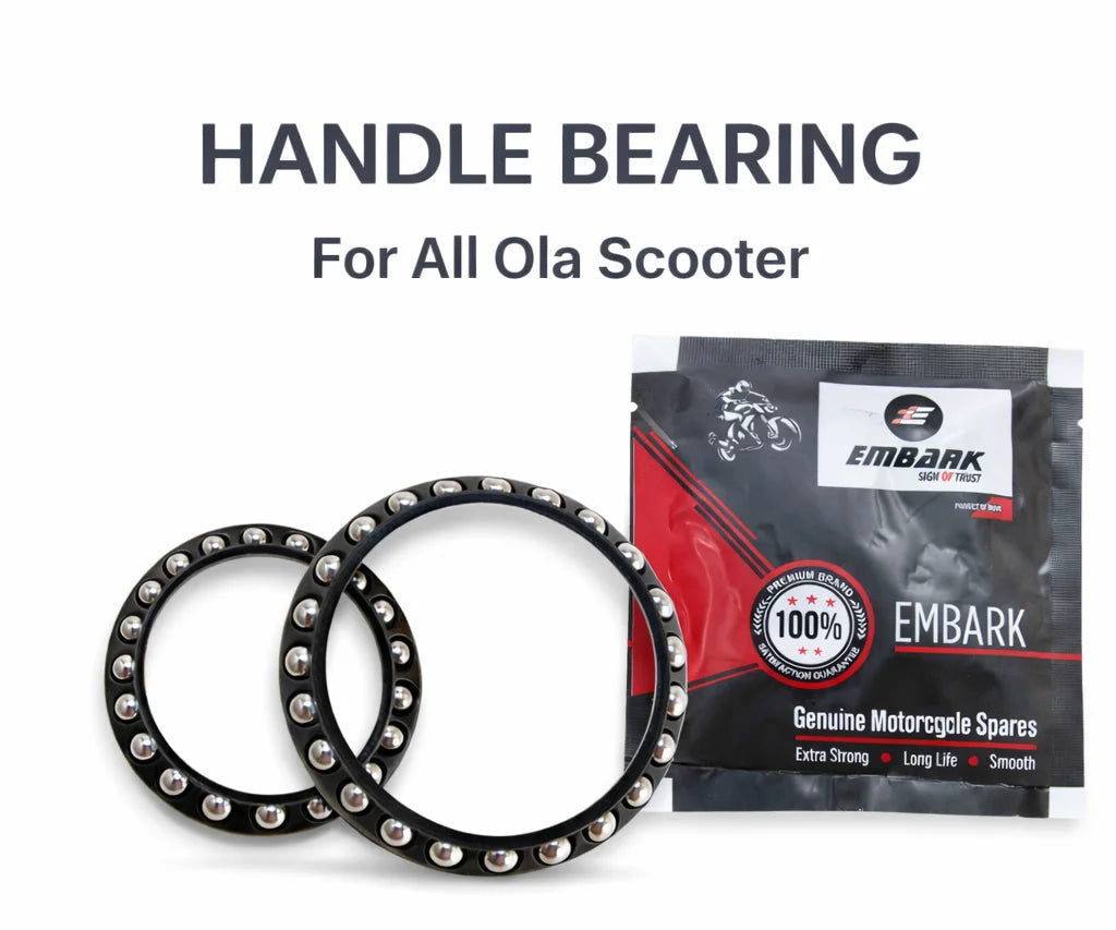 Handle bearing set with Embark packaging for Ola scooter on a white background