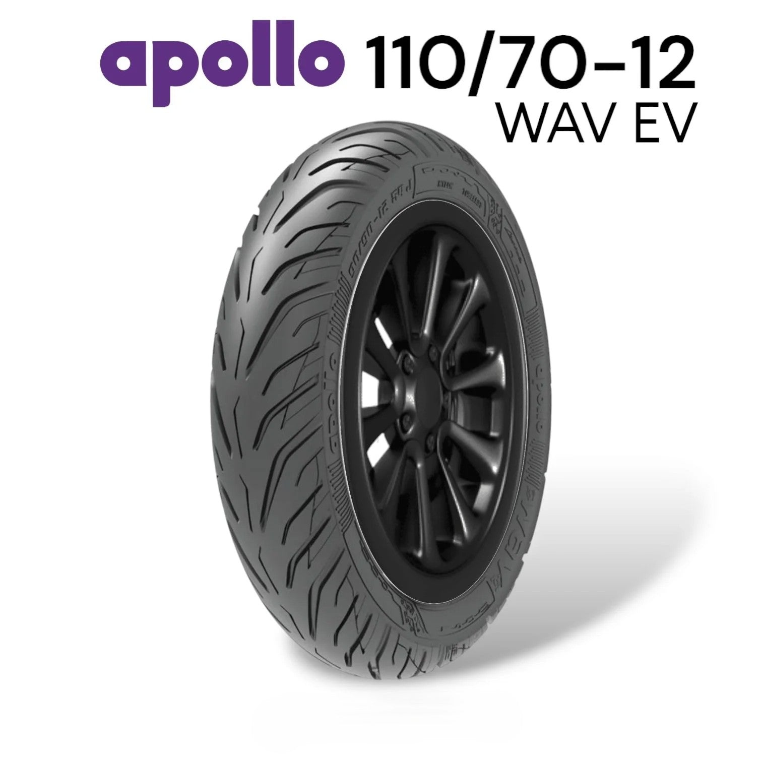 Apollo WAV EV tire on a white background