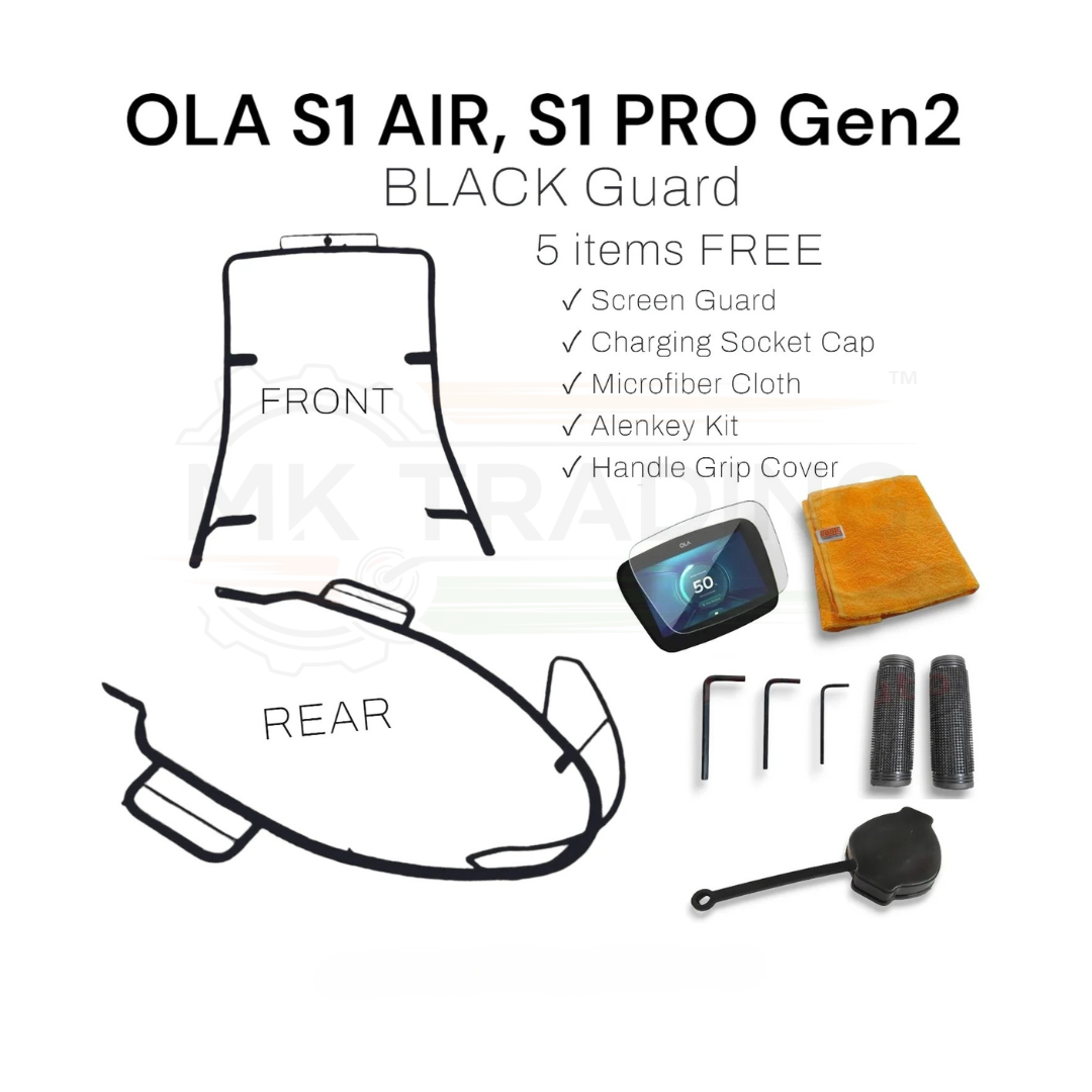 OLA S1 AIR, S1 PRO Gen2 Safety Guard Front, Rear BLACK