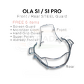 Ola S1/S1 Pro GEN1 Safety Guard Front & Rear STEEL (Chrome) With Free 5 Items