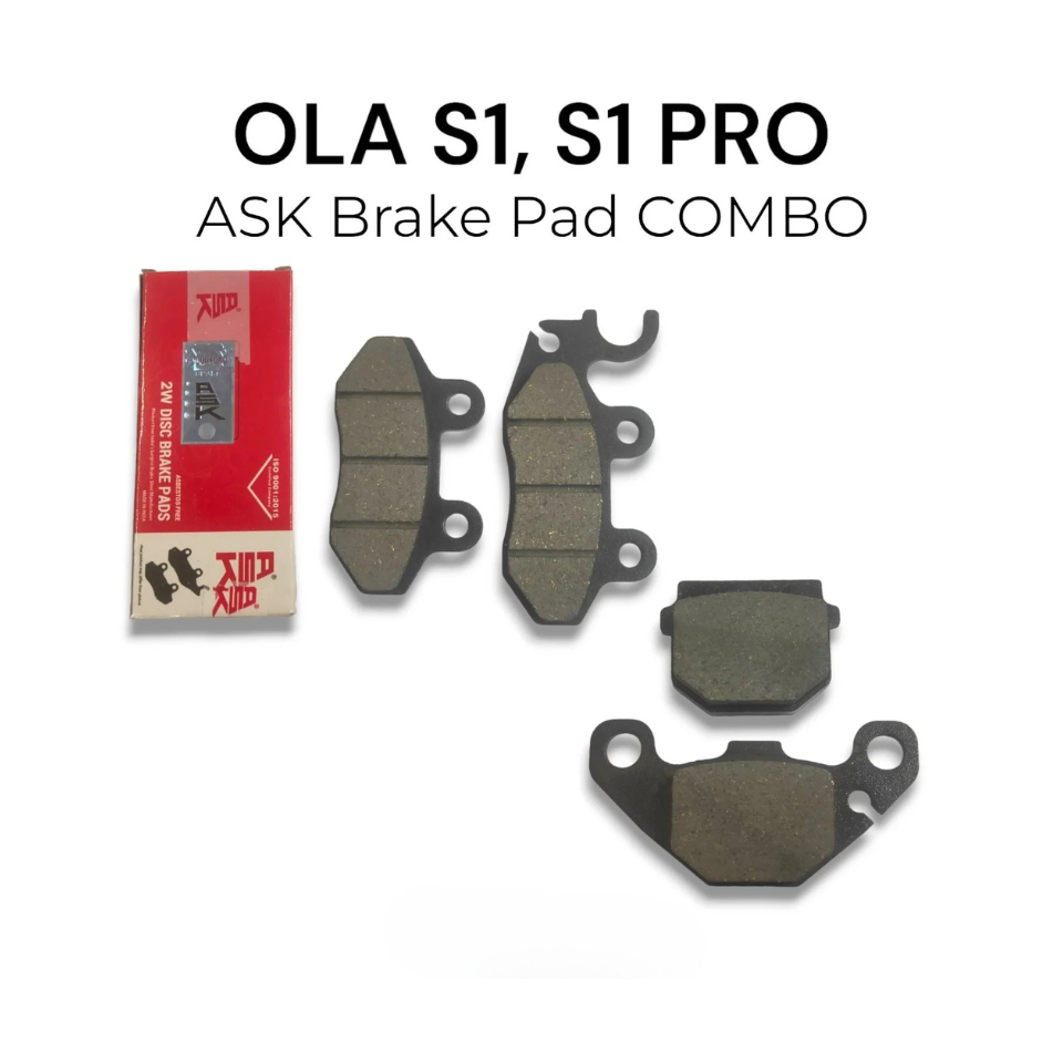OLA S1 / S1 PRO Gen1 / S1 PRO GEN2 / S1 PRO GEN3 ASK Front & Rear Brake Pads Combo