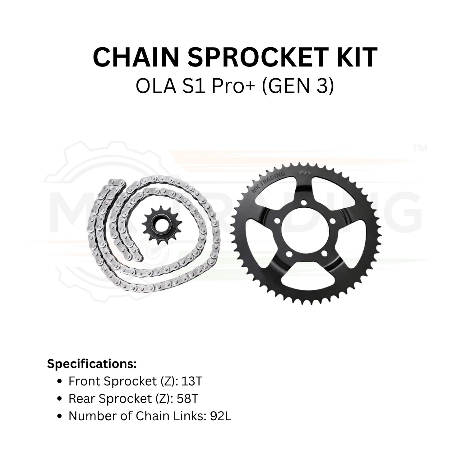 Chain Sprocket Kit for OLA S1 Pro+ (GEN 3) – ROLON Original