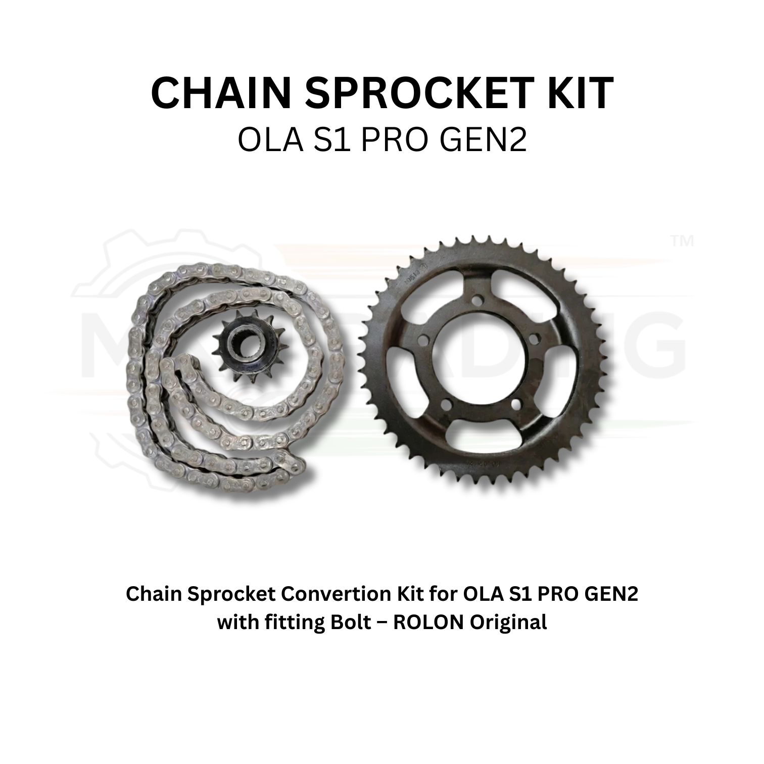 Chain Sprocket Convertion Kit for OLA S1 PRO GEN2 with fitting Bolt – ROLON Original