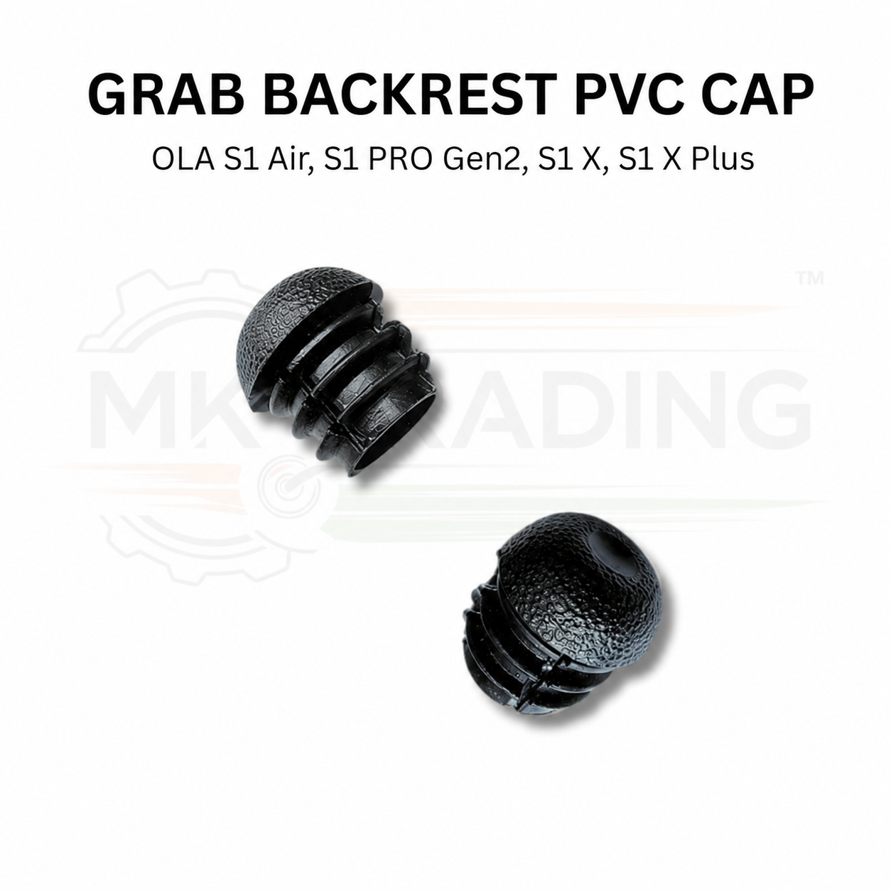 GRAB Backrest PVC Cap OLA S1 Air, S1 PRO Gen2, S1 X, S1 X Plus (Pack of 2)