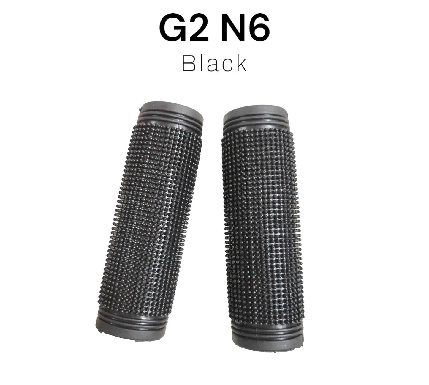 Black textured grips with 'G2 N6' text on a white background