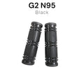 Black G2 N95 filter cartridges on a white background