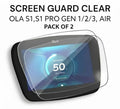 OLA S1/S1 PRO, S1 AIR, S1 PRO Gen2 Screen Protector Guard Clear (Pack of 2) – Special Offer