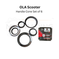 Set of OLA Scooter handle cone components with a branded packaging on a white background