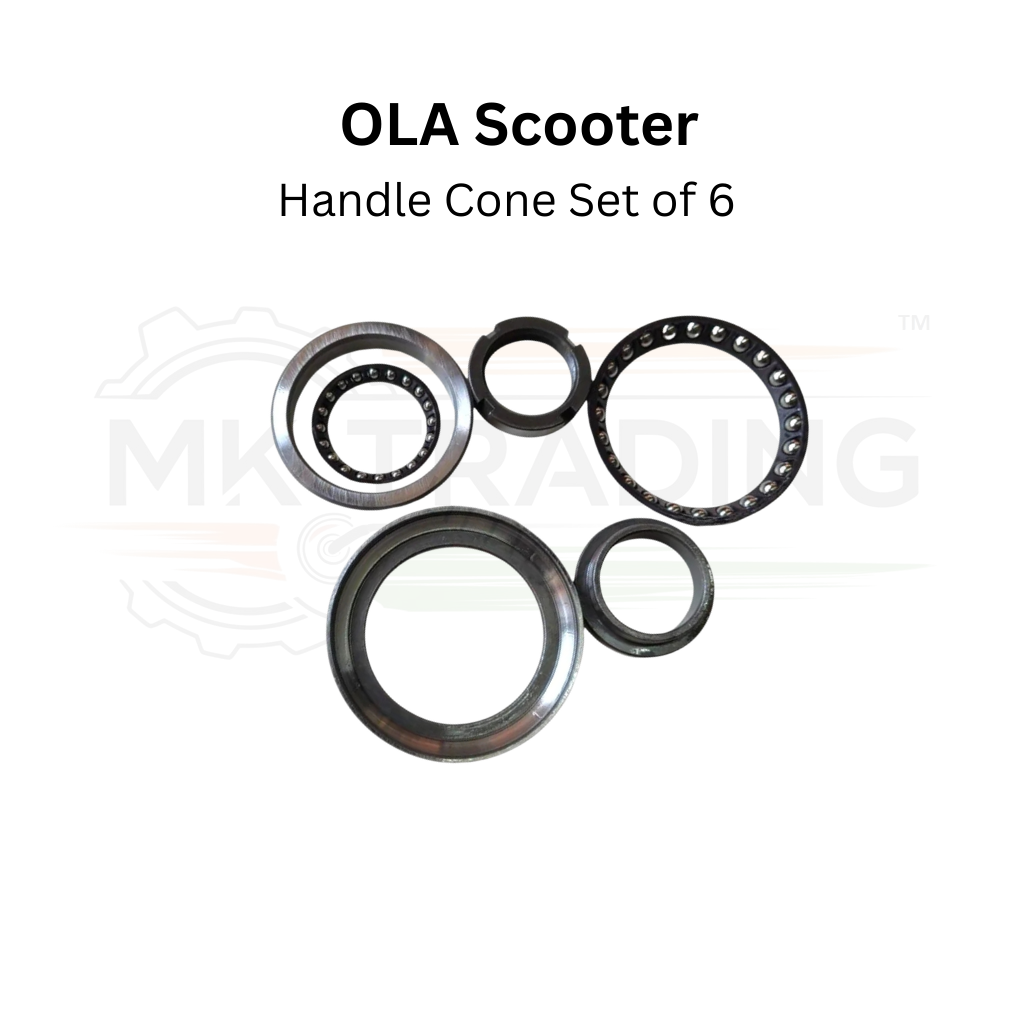 Set of OLA Scooter handle cone components on a white background