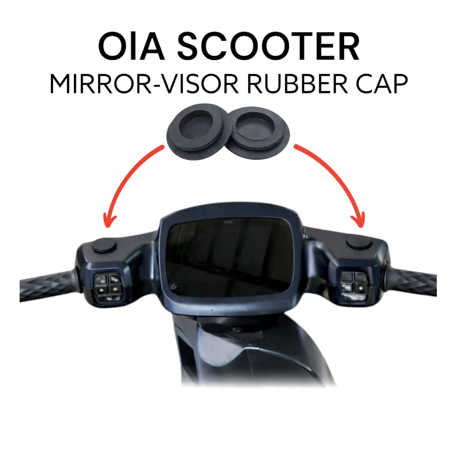 Mirror-Visor Rubber Cap for OLA S1,S1PRO GEN1/2/3, AIR (Set of 2)