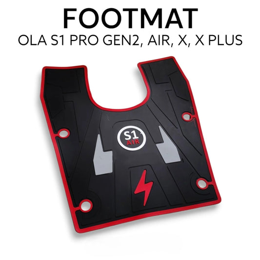 Black and red foot mat with S1 logo on a white background