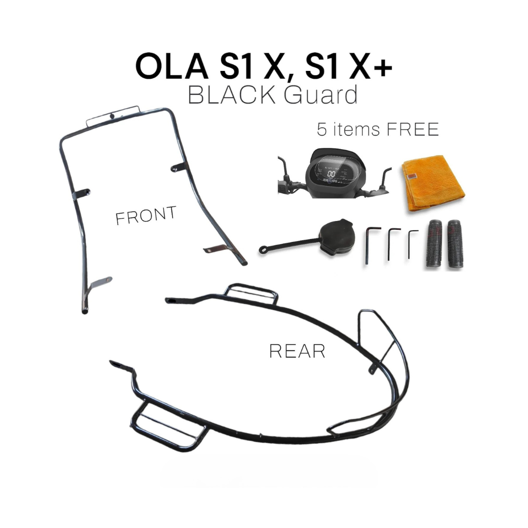 OLA S1 X, S1 X+ Safety Guard Front, Rear BLACK