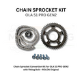Chain sprocket kit for OLA S1 PRO GEN2 on a white background