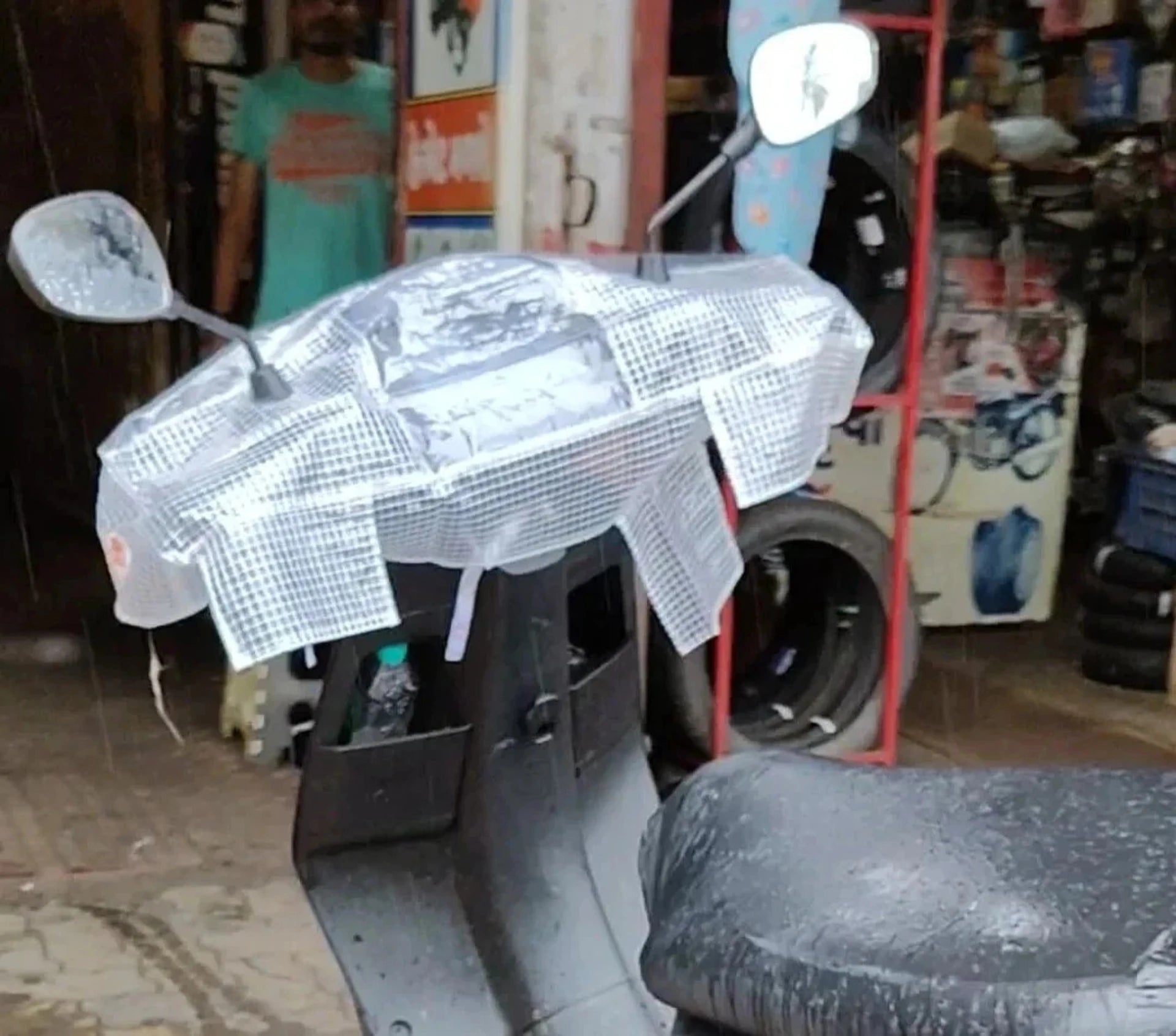 WHITE Waterproof Display Safety Handle Rain Cover for OLA Electric Scooter
